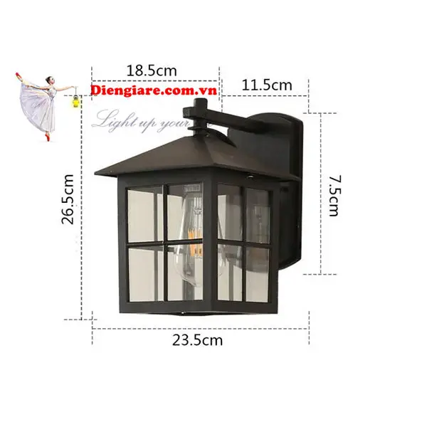 đèn ốp tường sắt