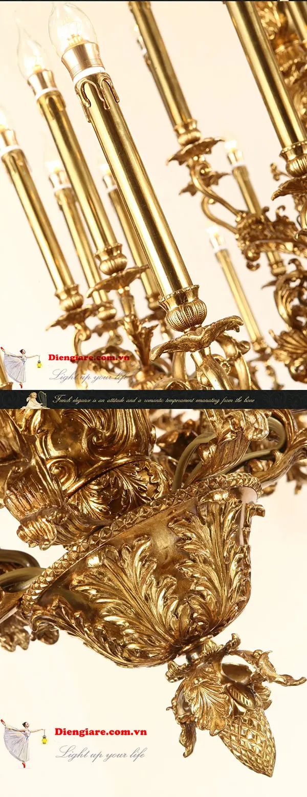 Đèn chùm đồng - DCD01